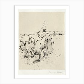 Cowherder (ca. 1899), Camille Pissarro Art Print