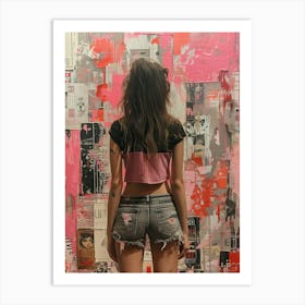 Girl In Shorts Art Print