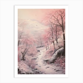 Dreamy Winter Painting The Peak District England 2 Art Print