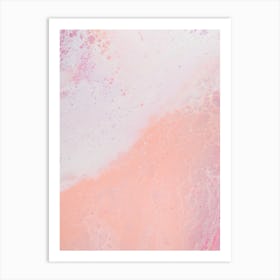 Pink And White Abstract Painting Art Print