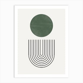 Green Moon Art Print