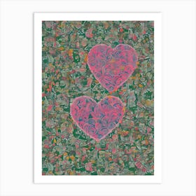 Two Hearts Art Print