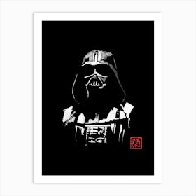 Darth Vader Black Art Print
