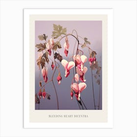 Floral Illustration Bleeding Heart Dicentra Poster Art Print