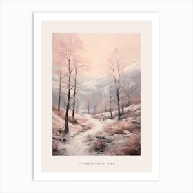 Dreamy Winter National Park Poster  Pyrnes National Park France 4 Art Print