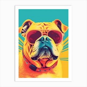 Bulldog In Sunglasses Art Print