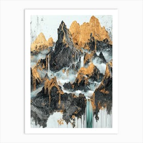 Andes Horizons Golden Serenity Art Print