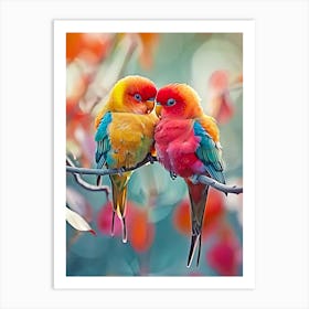 Lovebirds Art Print