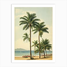 Palm Cove Beach Australia Vintage Art Print