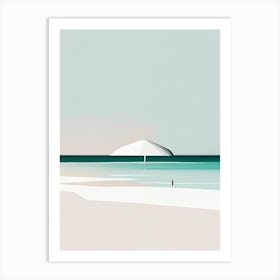Mauritius Beach Simplistic Tropical Destination Art Print