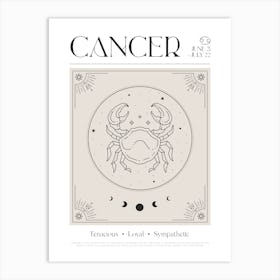 Cancer Zodiac 1 Art Print