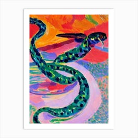 Olive Sea Snake Matisse Inspired Art Print