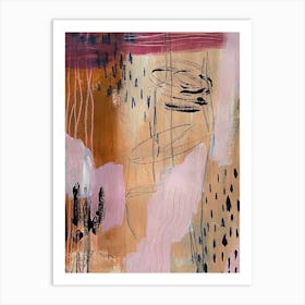 Abstract Painting Pink Art Print