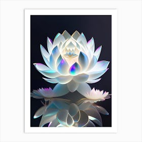 White Lotus Holographic 2 Art Print