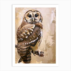Spotted Owl Painting 2 Art Print