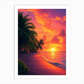 Sunset On The Beach 39 Art Print