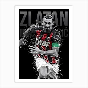 Zlatan Ibrahimovic Football Art Print