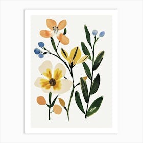 Painted Florals Freesia 1 Art Print