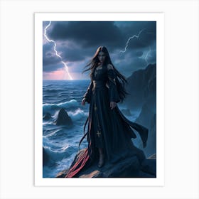 Dark Witch by The Ocean Art Print