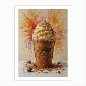 Chocolate Ice Cream 2 Art Print
