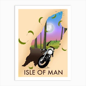 Isle Of Man Travel poster map Art Print