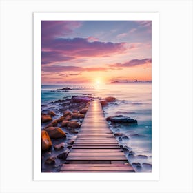 Sunset On The Beach 25 Art Print