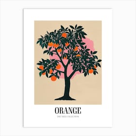 Orange Tree Colourful Illustration 1 Poster Art Print
