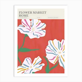 Flower Market Rome Art Print