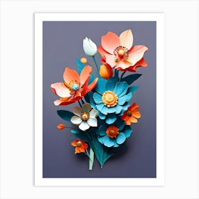 Paper Flowers 8 Art Print