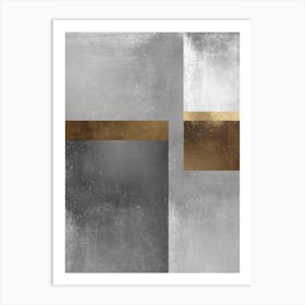 Metal and gold geometry 5 Art Print