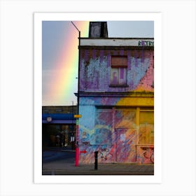 Hackney Rainbow Street Grafitti Art Print