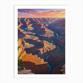 Grand Canyon At Sunset 1 Art Print