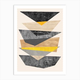 Collage geometric textures 29 Art Print