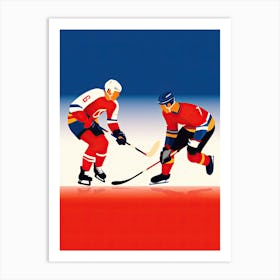 Hockey Players In Action Art Print