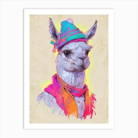 Llama Canvas Print 2 Art Print