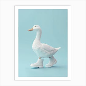 Duck In Boots 1 Art Print