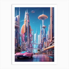 Futuristic City 2 Art Print