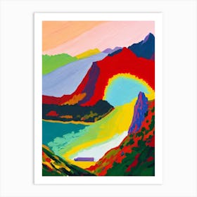Torres Del Paine National Park Chile Abstract Colourful Art Print