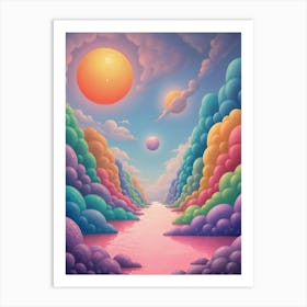 Psychedelic Landscape Art Print