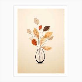 Abstract Flowers In A Vase 1 Art Print