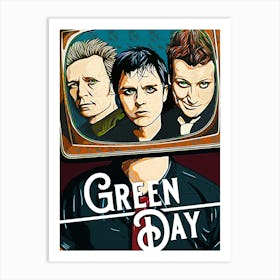 Green Day music band Art Print