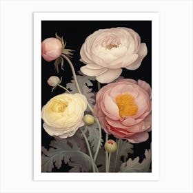 Ranunculus 1 Flower Painting Art Print