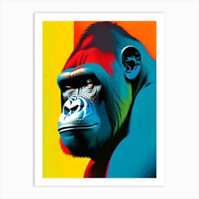 Cheeky Gorilla Gorillas Primary Colours 2 Art Print