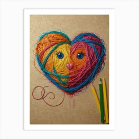 Heart Of Yarn 13 Art Print