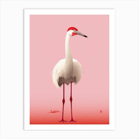 Minimalist Ostrich 1 Illustration Art Print