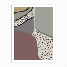 Abstract Painting With Dots Art Print