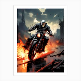 Skeleton Rider Art Print