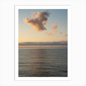 Clouds and Mediterranean Sea at sunrise Art Print