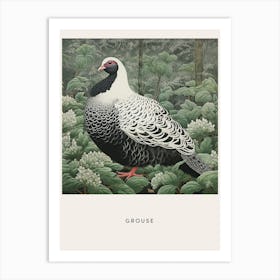 Ohara Koson Inspired Bird Painting Grouse 3 Poster Art Print