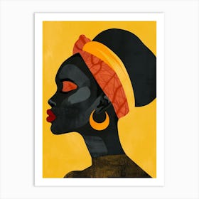 African Woman Canvas Print 1 Art Print